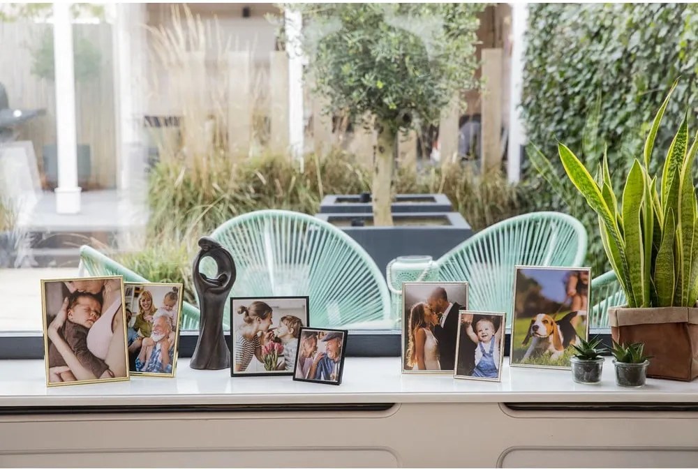 Aranyszínű fém álló-fali képkeret 11x16 cm Sweet Memory – Zilverstad