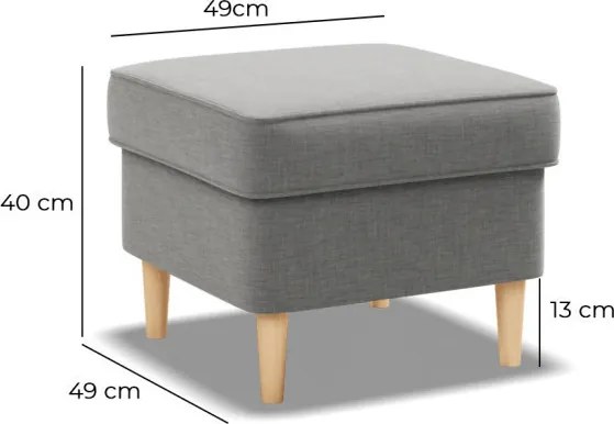 Uszak lábtartó, fonott, szürke