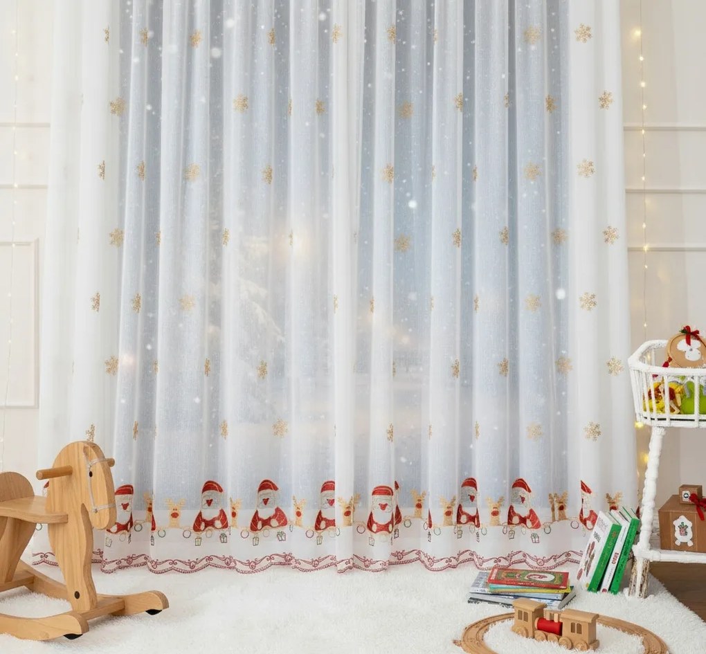 Karácsonyi függöny kész hímzett szalag Csodás Megtekintés 400x270