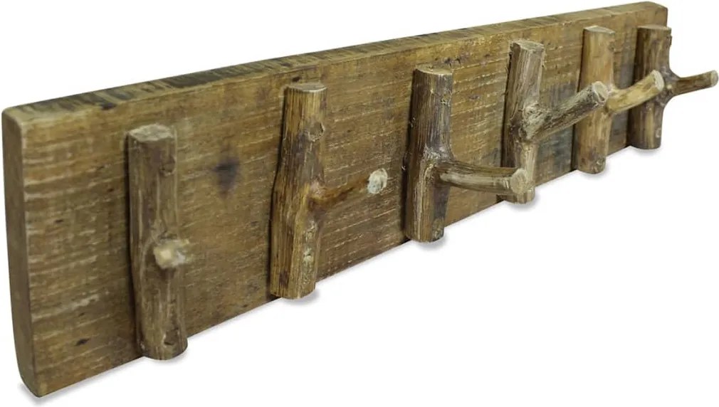 vidaXL vegyes újrahasznosított fa fogas 60 x 15 cm