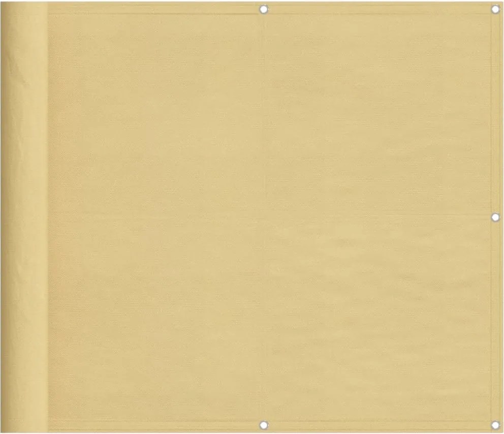 vidaXL homokszínű 100% oxford poliészter erkélyparaván 90 x 400 cm