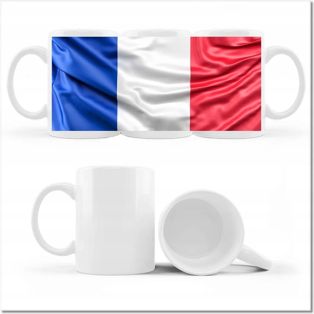 Bögre fényképpel Zászló Franciaország