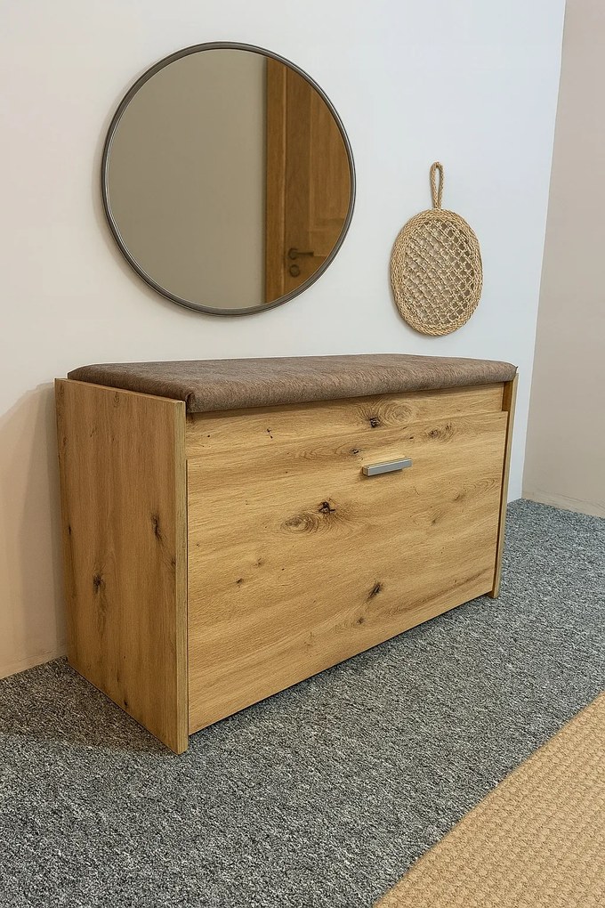 Cipősszekrény ülőfelülettel 85 cm tölgy artisan