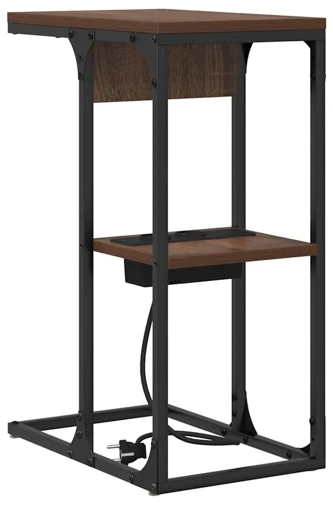 Éjjeli asztal Barna tölgy 41.5 x 26 x 60.5 cm Faanyag