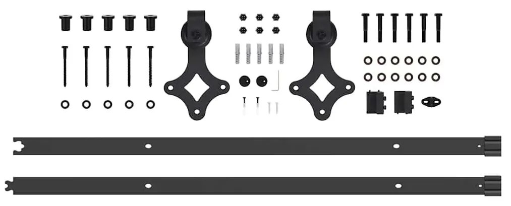 Csúszóajtó Egyéb Barna 78 x 232 cm Fa és fém