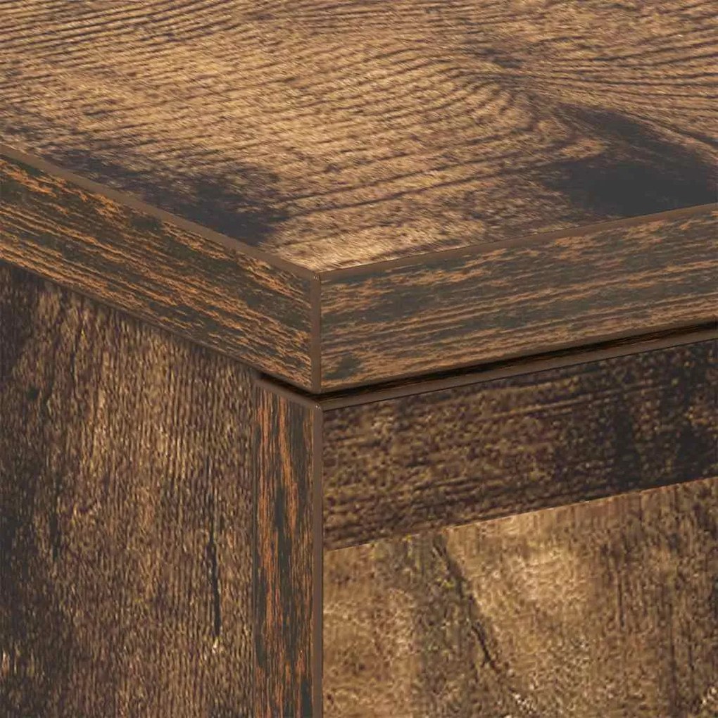 füstös tölgy színű szerelt fa éjjeliszekrény 38 x 35 x 56 cm