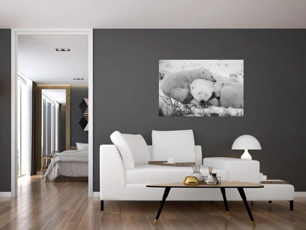 Kép - Jegesmedvék (90x60 cm)