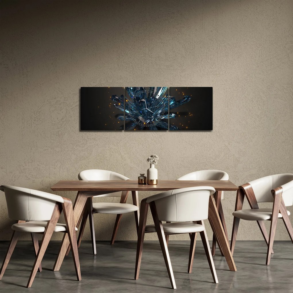 Kristály kép (órával) (90x30 cm)