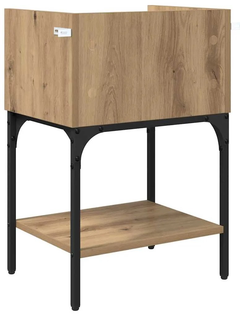 Éjjeli asztal 2 pcs kézműves tölgy 40 x 29 x 60 cm Faanyag