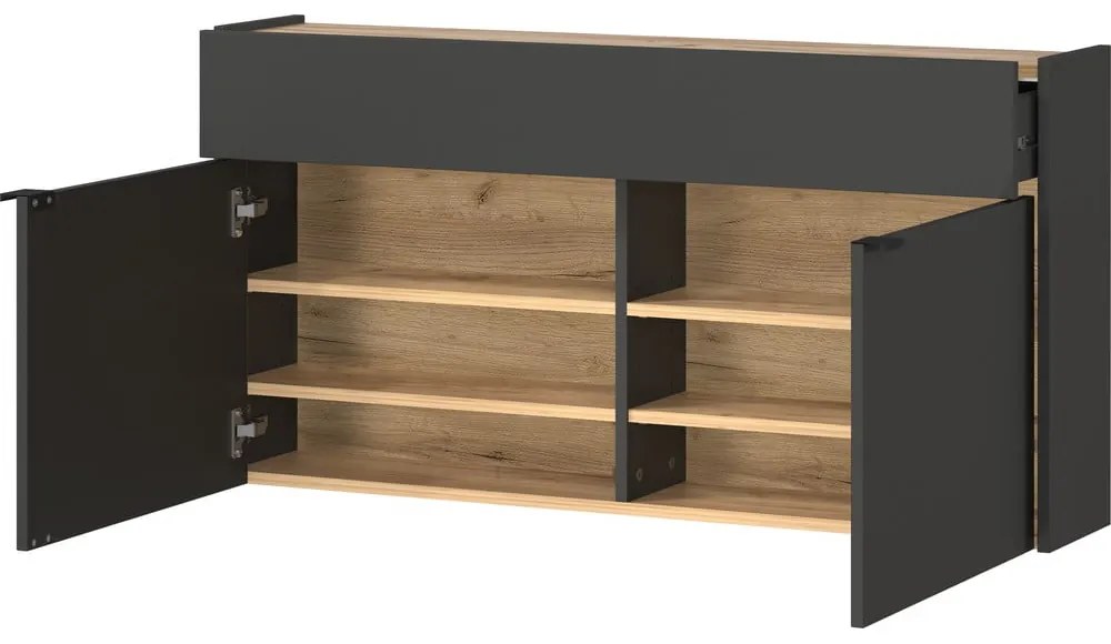 Antracitszürke szekrény 110x57x22 cm Ameca – Germania