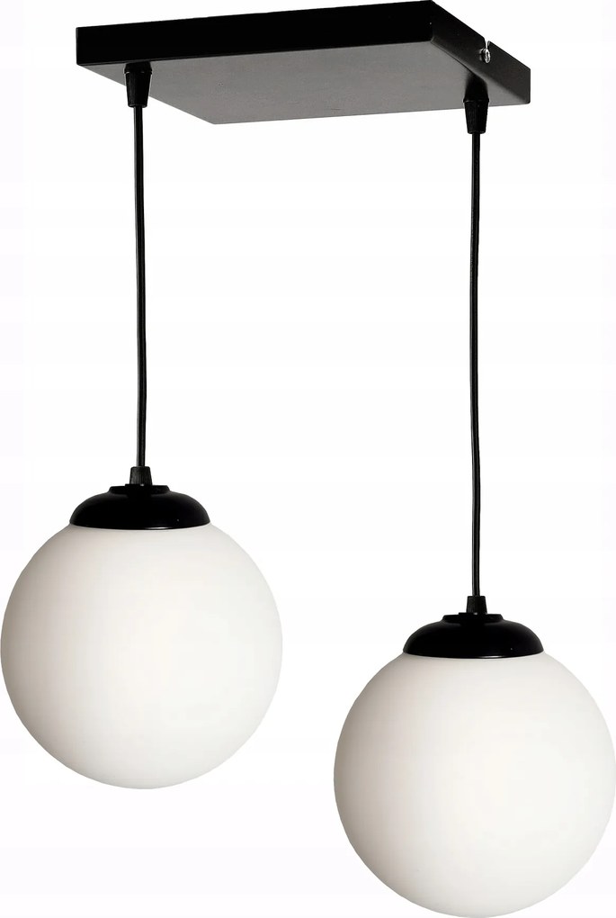 Függő Lámpa Túlnyúló Mennyezeti Csillár Loft Üveg Lámpabúra Gömb 2 Led E27