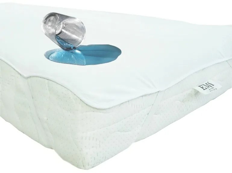 EMI fehér vízhatlan lepedő a sarkakon gumiszalaggal, 160x200-as lap