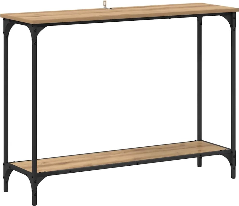 vidaXL Konzolasztal kézműves tölgy 101 x 30.5 x 75 cm Faanyag
