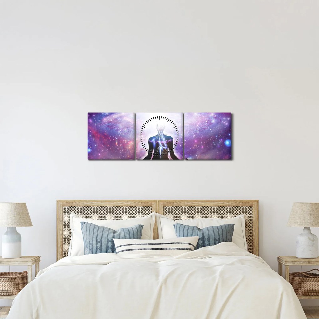 Kép - Kapcsolat az univerzummal (órával) (90x30 cm)