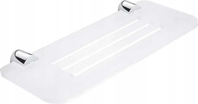 Nimco Bormo fürdőszobai polc lyukakkal, matt fehér, 30 cm Br X330-26