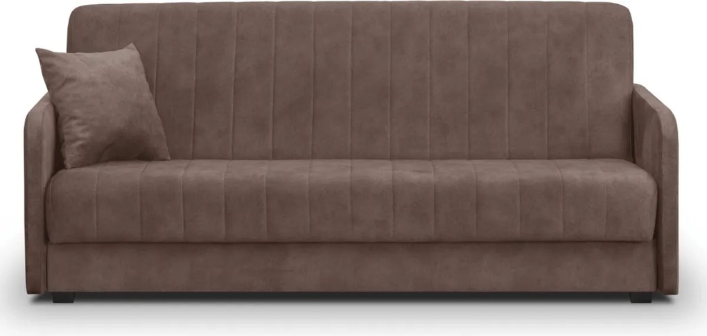 Porto ágyazható kanapé barna színben, bársony kárpittal