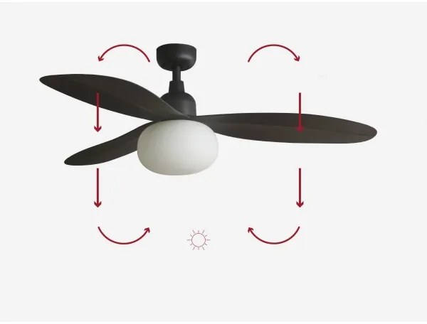 FARO 34301-11L - PALMA mennyezeti ventilátor 1xE27/15W/230V barna átm. 129 cm IP44 + távirányító