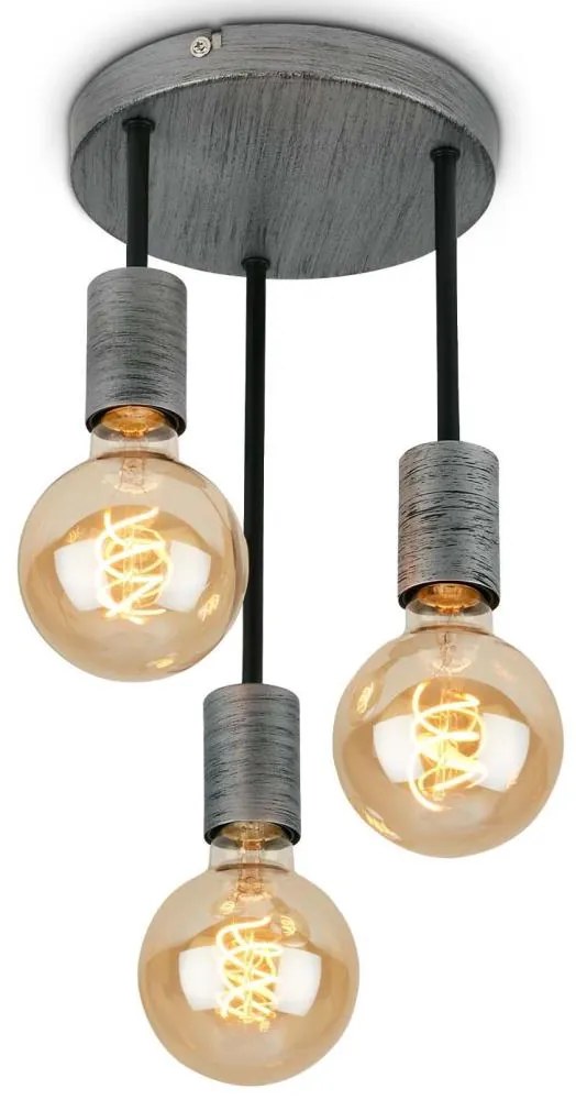 Briloner - Csillár zsinóron HENGA 3xE27/60W/230V