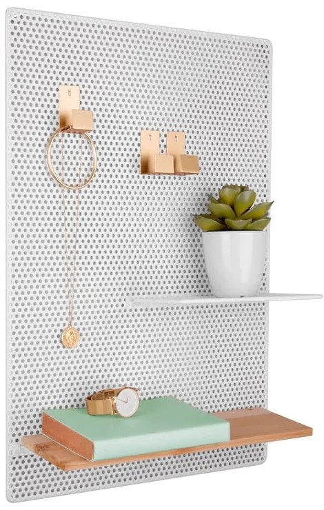 Perky fehér fém falitábla, 34,5 x 52,5 cm - PT LIVING