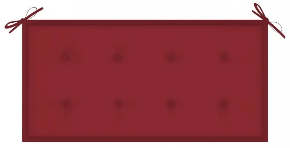 bordó oxford szövet kerti padpárna 100x50x4 cm