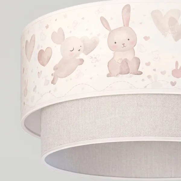 Brilagi - LED gyerek csillár kábelre függesztett BOBO 1xE27/60W/230V átm. 40 cm krémszín/szürke/királykék