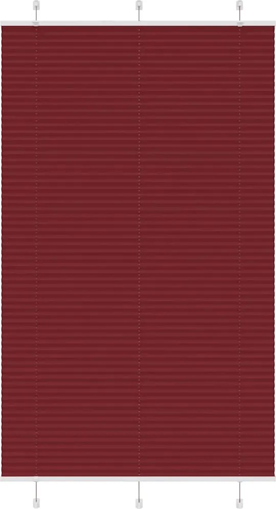vidaXL pliszírozott redőny Bordeaux piros 115x200 cm Szövetszélesség