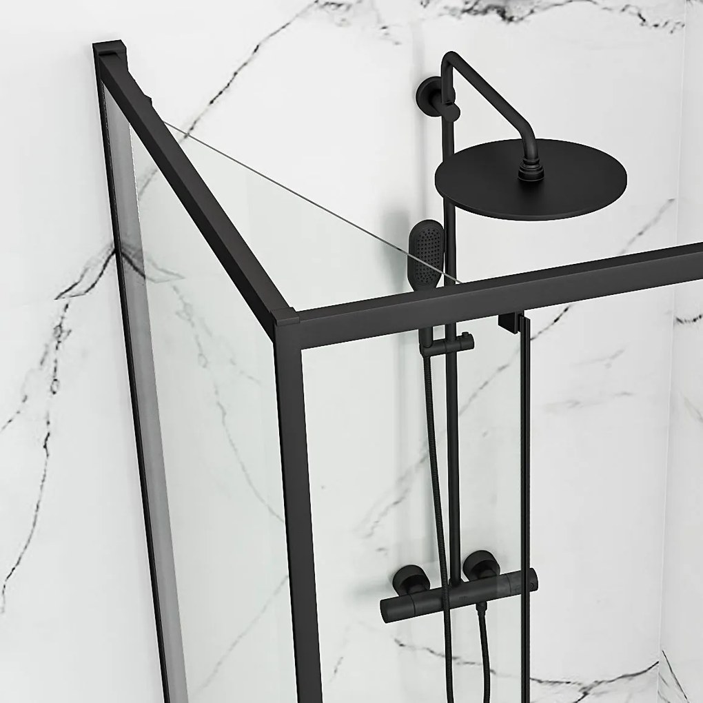 Zuhanykabin Rea Space In Black 90x90