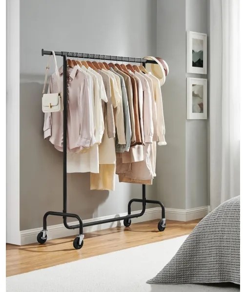 Mobil álló ruhafogas LINEA, fekete