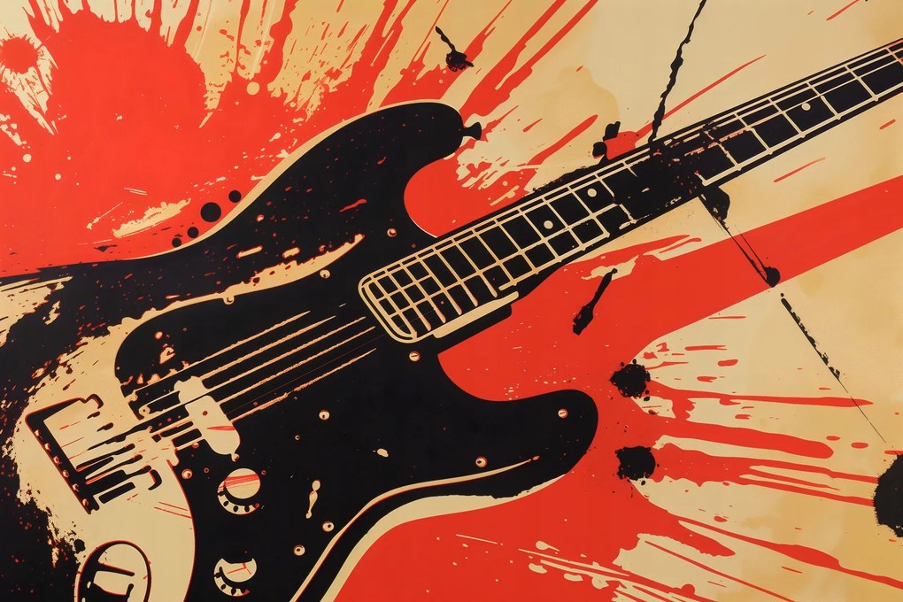 Poszter 45x30cm Elektromos gitár