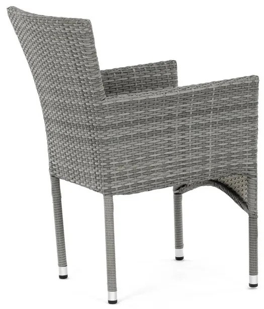 Szürke Polyrattan Kerti Szék, Fém Vázzal. AZC-S2118 GREY