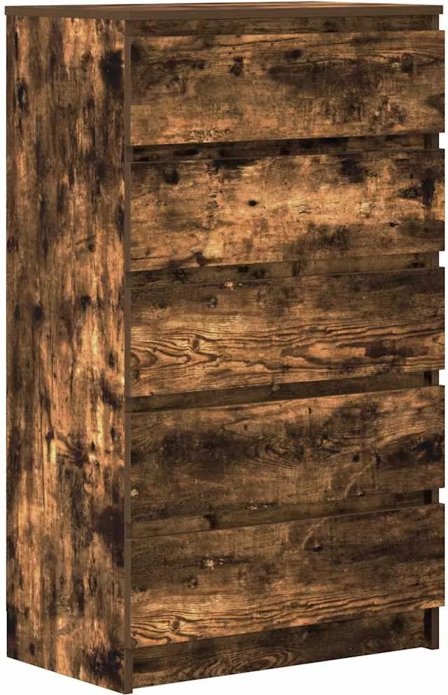 vidaXL füstös tölgy szerelt fa fiókos szekrény 60 x 36 x 103 cm