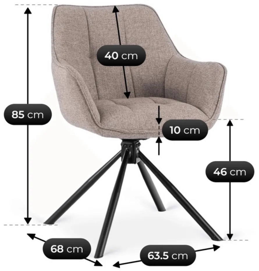 Krzesło Obrotowe PEONY 2 Cappuccino