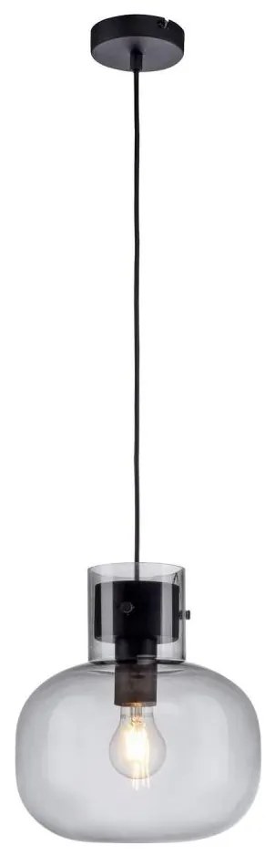 Paul Neuhaus 2003-25 - Csillár zsinóron SHITAKE 1xE27/10W/230V átm. 25 cm füstszínű