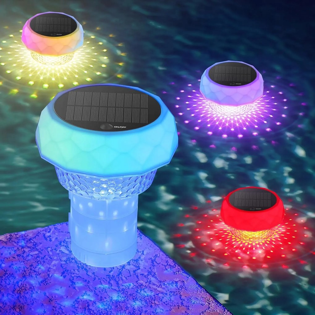 Szolár Úszó Medence Lámpa Rgb Led IP68 Jakuzzi Távirányítóval
