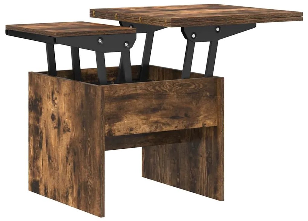 vidaXL Dohányzóasztal Füstölt tölgy 55 x 54,5 x 45 cm Faanyag