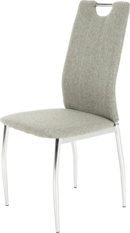 Étkezőszék, bézs melír/króm, OLIVA NEW