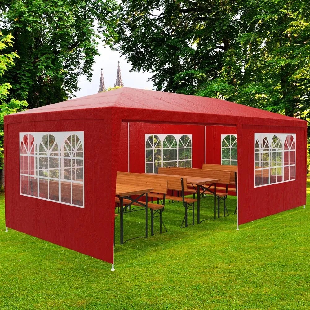 NEAPOL rendezvénysátor, 3x6m, piros Jurhan