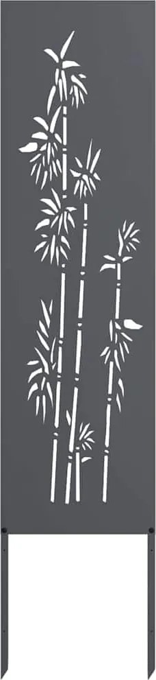 vidaXL Kertvédő vászon Antracit 32 x 140 cm Hidegen hengerelt acél