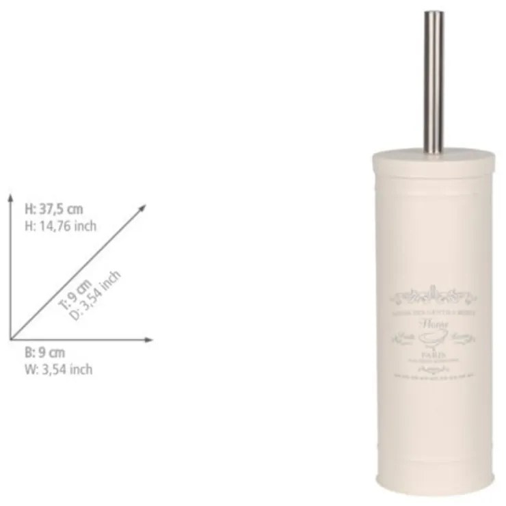 Krémszínű acél WC-kefe Home – Wenko