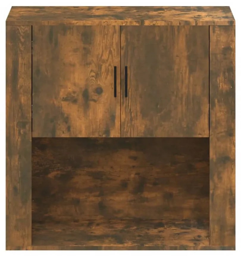 füstös tölgy színű szerelt fa fali szekrény 80x33x80 cm