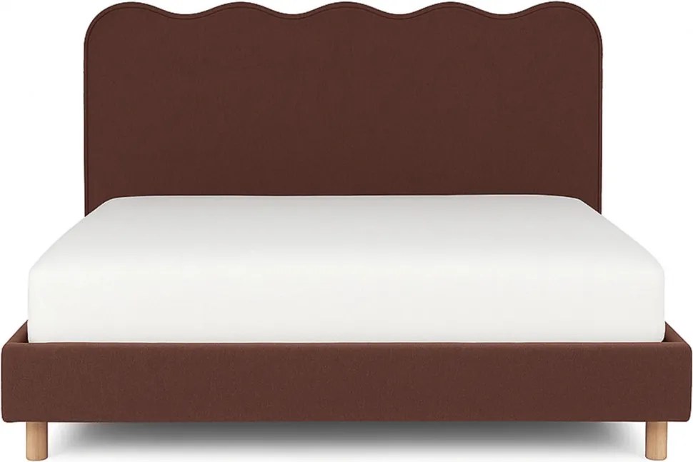 Ágy 160x200 cm méretben, vörösesbarna színben IZMIR