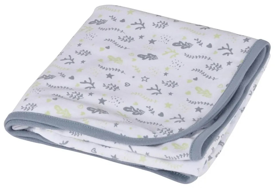 Fehér-szürke pamut gyerek takaró 75x75 cm Ocean – Bébé Douceur