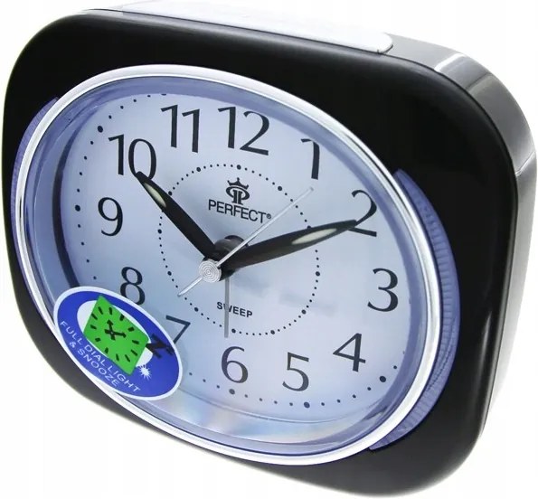 Kvarc ébresztőóra Perfect Sq 826 fekete