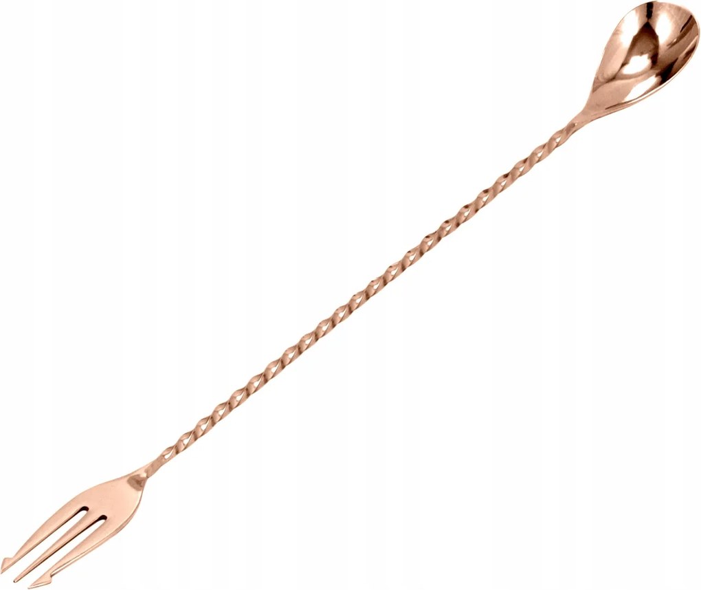 BarEq csapos kanál villával 40 cm réz