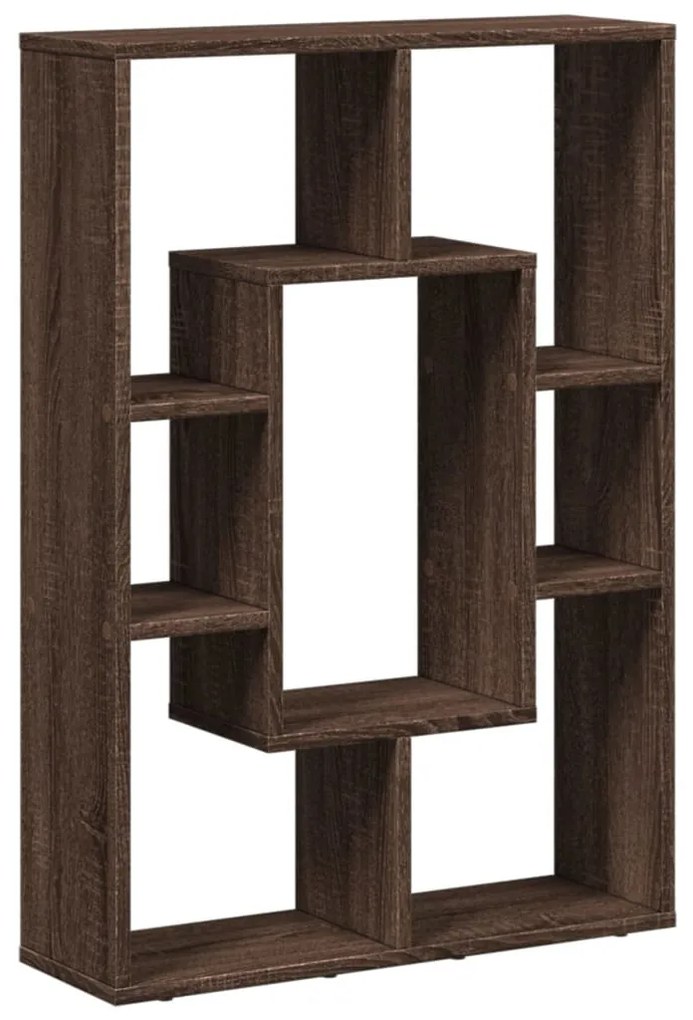 barna tölgy színű szerelt fa könyvespolc 63 x 20 x 90 cm