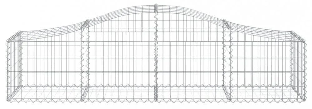 9 db íves horganyzott vas gabion kosár 200x50x40/60 cm