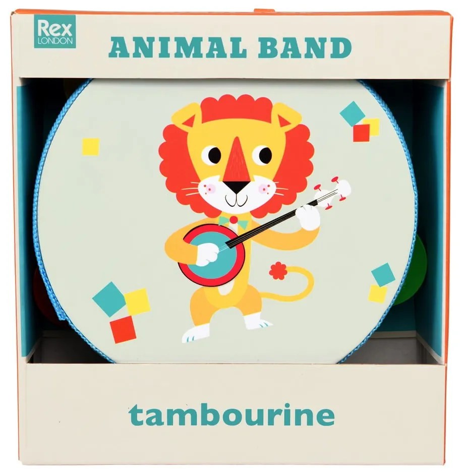 Játékhangszer Tambourine Animal Band – Rex London