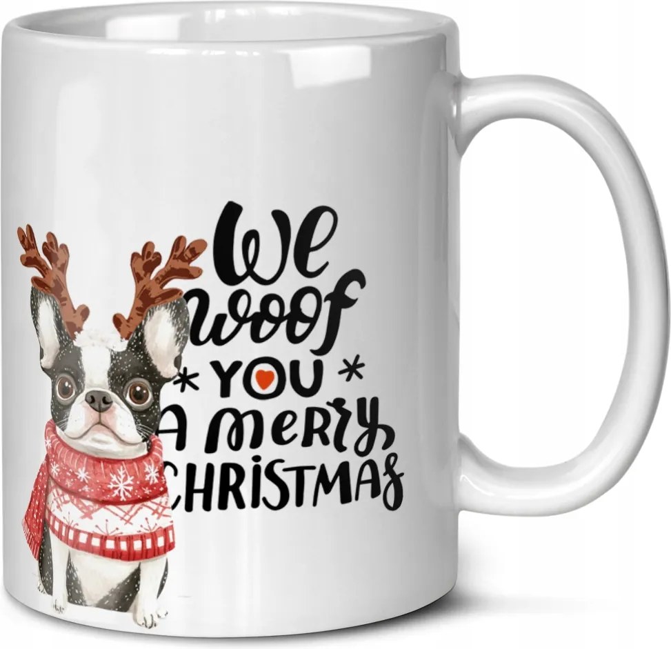 Karácsonyi Bögre Francia Bulldog Kutya Mama Kutya Dog