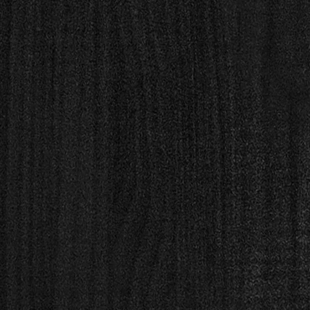 Small Single fekete tömör fenyőfa ágykeret 75 x 190 cm
