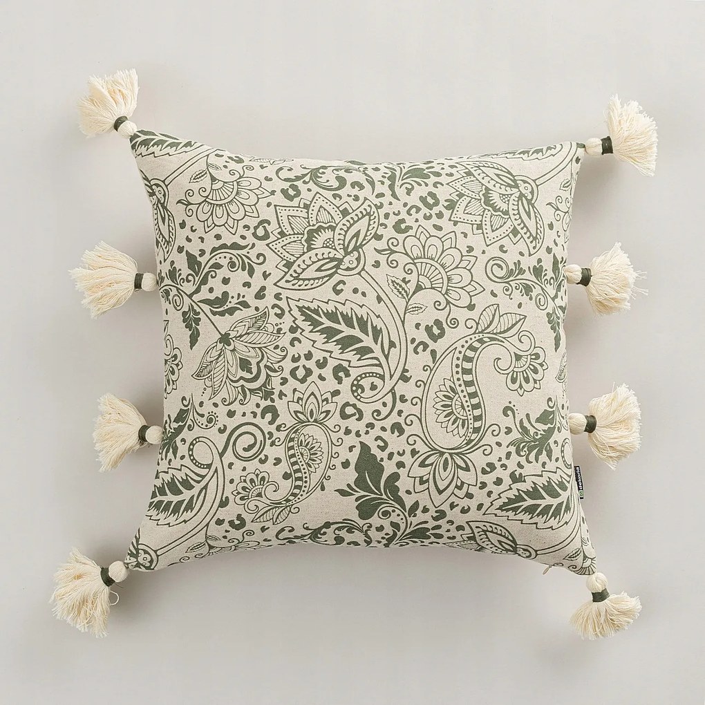 Tassel Nomad Floral párnahuzat 45x45 cm bézs